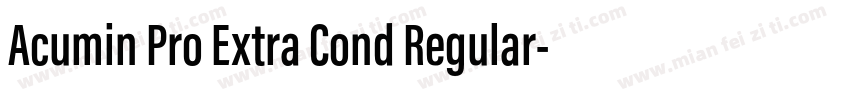 Acumin Pro Extra Cond Regular字体转换